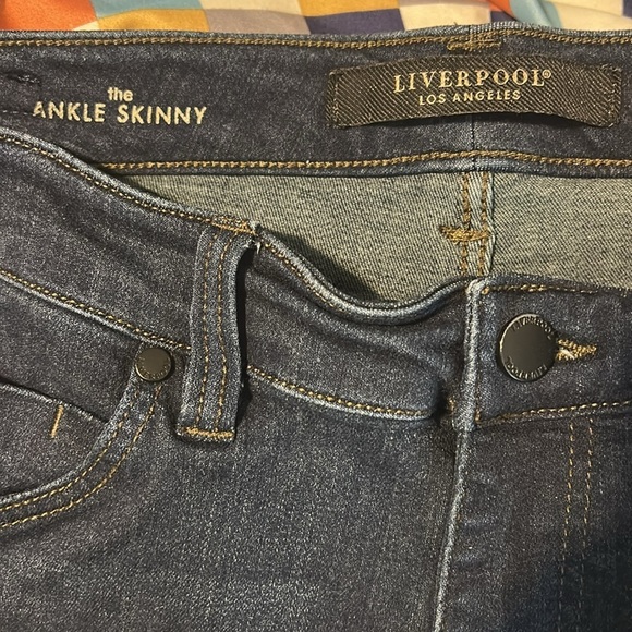 Liverpool The Ankle Skinny Dark Wash Blue Jeans 10/30 - Picture 6 of 7